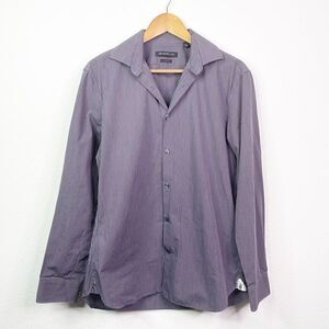John Varvatos Men’s Purple Striped Slim FIt Dress Shirt 15 32/33